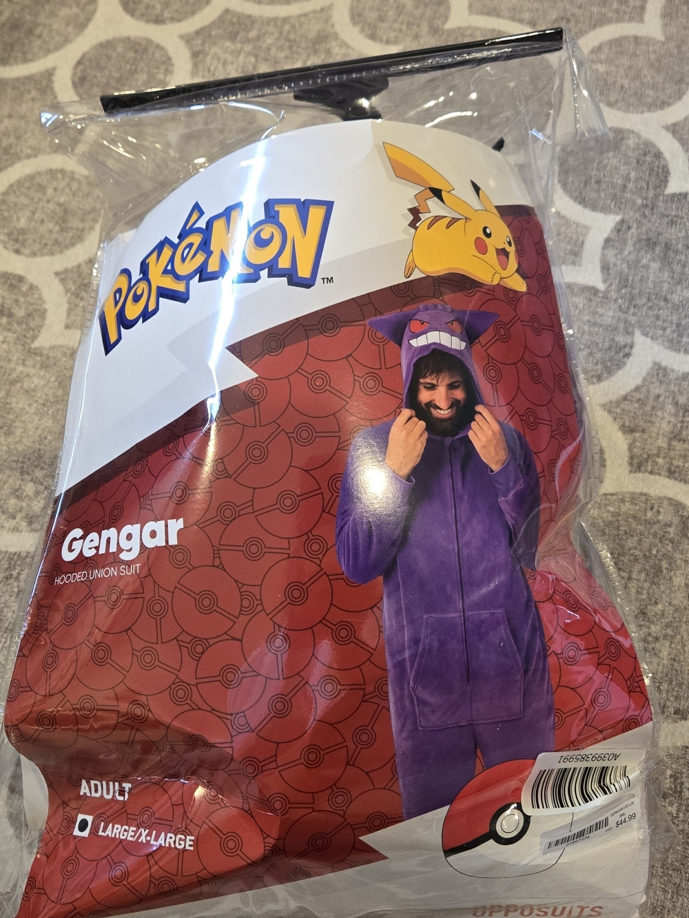Gengar ADULT Purple Hooded Costume